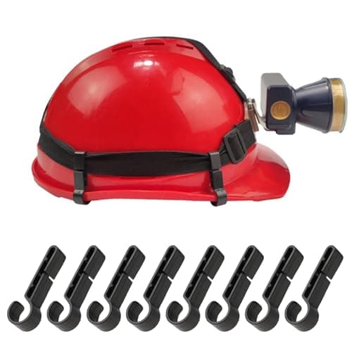 12 Pcs Hard Hat Light Clip Hard Hat Headlamp Accessory LED Light Helmet Clips for Headlamp Headlamp Hook Easily Mount Headlamp on Narrow Helmet Anti-Slip Stable Helmet Light Clips for Headlamp — view 4