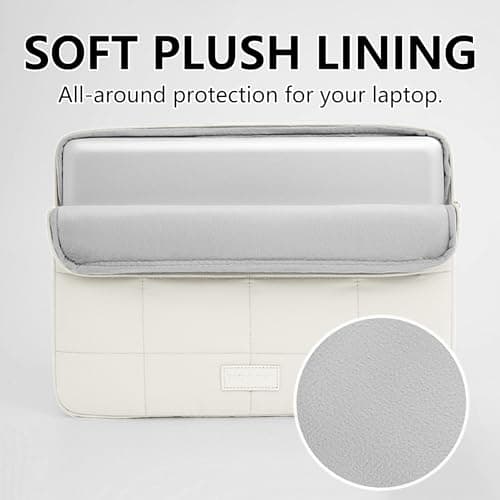 Linpr Laptop Protective Case, Inner Sleeve for 15.6-inch Laptops, White — view 4