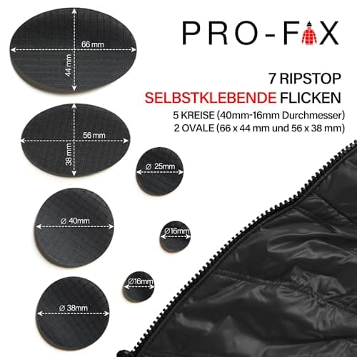 DJR PRO-FIX Ripstop Repair Patch Kit – Waterproof, Tear-Resistant, Pre-Cut Self-Adhesive Patches for Tents, Jackets, Sleeping Bags, Awnings, Backpacks, Beach Gear, Camping & Festivals - Gold — view 3
