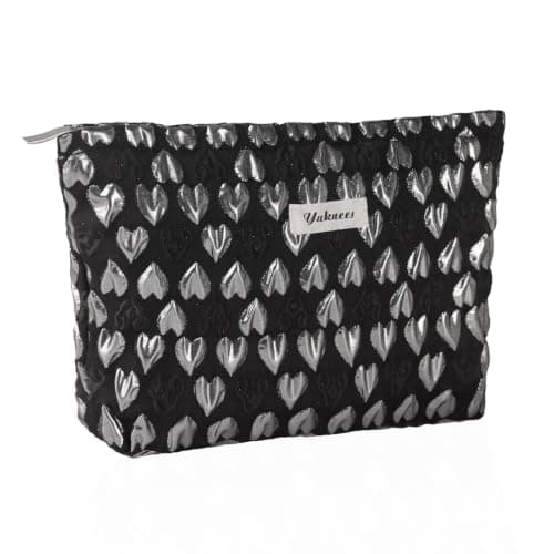 Makeup Bag for Women, Large Polyester Travel Cosmetic Organiser