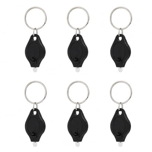 6PCS UV Light Torch Keyring, Mini Money Checker Pen with Black Light LED