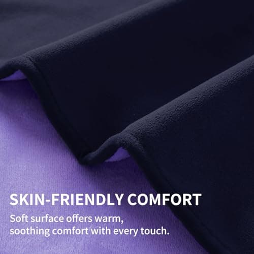 QIYI Waterproof Blanket for Bed Couch Sofa, 102x153cm, Dk Purple/Lt Purple — view 5