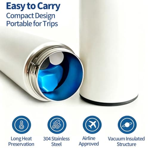 NKFBEV Insulin Cooler Travel Case, TSA Approved Insulin Pen Case with Digital Temperature Display, Portable Insulin Travel Case, Refrigerated Medicine Travel Bag, Holds 1-3 Insulin Pens (White) — view 3
