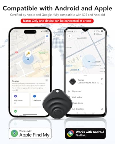TIMU Dual System Air Tracker 4 Pack for iOS and Android, Bluetooth 5.4 Key Finder Works on Google and Apple's "Find My" app, IP67 Waterproof Item Finder/Luggage Tracker/Travel Essentials — view 2