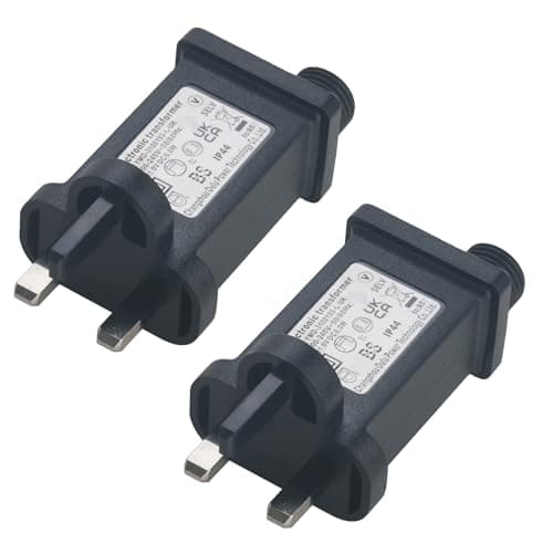 GAOHOU 2Pcs 31V 6W Power Supply Adapter Transformer Plug for LED Fairy Light Festival Decoration Light Waterproof IP44 Vertical — view 2
