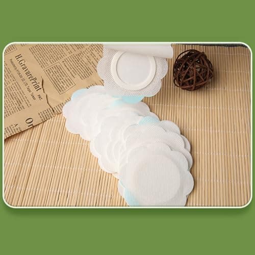 TRLREQ 50 Pcs Self-Adhesive Castor Oil Pack Wrap, Organic Cotton Belly Button Patch Kit for Detox & Muscle Relief (Castor Oil Not Included) — view 3