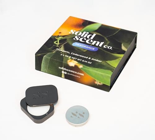 Solid Perfume For Men | Luxurious Fragrance of Mandarin, Cedarwood & Amber | Sustainable Cosmetics | 100% Natural Ingredients | Refillable | Travel Size | Luxury Gift Box