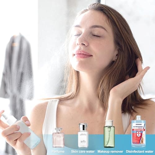 Redamancy 4pc Mini Travel Spray Bottles, 1.69oz/50ml Refillable Atomiser Containers for Cosmetic, Perfume — view 5