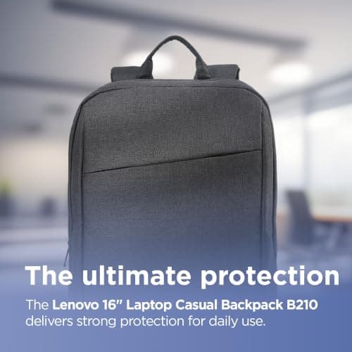 Lenovo B210 Backpack for 15.6 Inch Laptops, Lightweight and Water Repellent Rucksack– Black — view 2