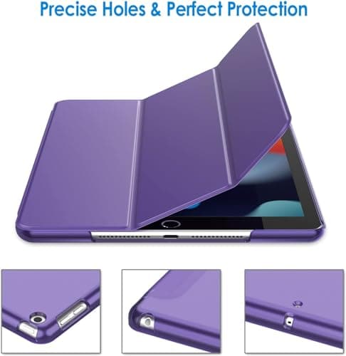 For Apple iPad 10.2 inch 9th/ 8th/ 7th Generation, Smart Magnetic Stand Case, Leather Cover with Magnetic Closure, Anti-Scratch and Lightweight Case (2021/2020/2019) (Purple) — view 2