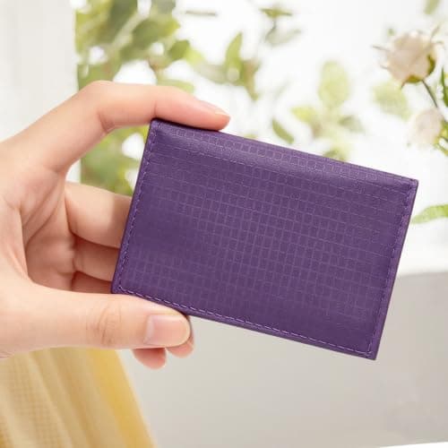 Mini Wallet Nylon Blocking Travel Pouch Anti-Theft Money Belt Bag (Purple) — view 4