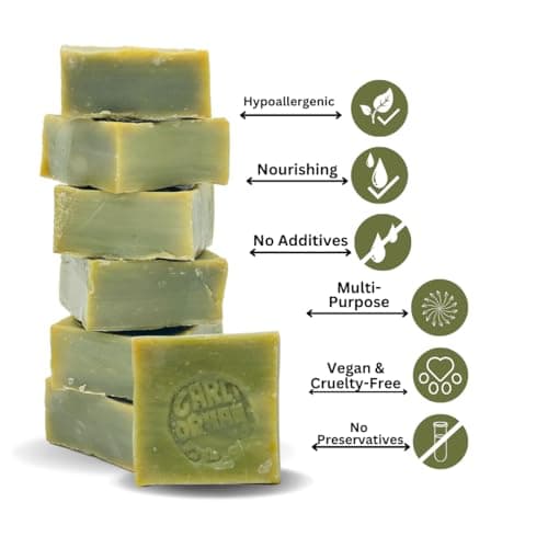 Pure Olive Oil Soap 6 Pcs 100% Natural Turkish Bar, Handmade, Cruelty-Free, Vegan, Moisturizing, Gentle on Skin and Hair, Suitable for Sensitive Skin, Eco-Friendly — view 4