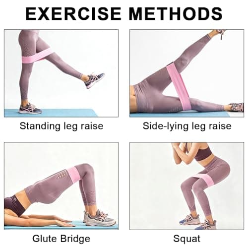 3PCS Fabric Resistance Bands Set for Glutes, Yoga, Legs & Pilates — view 4