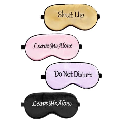 4 PCS Sleeping Eye Mask, Adjustable Soft Silk Eye Mask for Sleeping