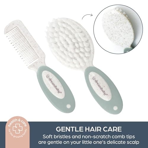 Dreambaby Neat & Tidy 9pc Wheatgrass Baby Grooming Kit - Eco-Friendly Baby Care Kit with Cotton & Cork Travel Bag - Soft Brush, Comb, Safety Scissors, Nail Clippers - Less Plastic Waste — view 2