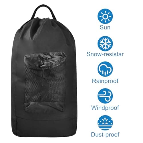 Laundry Bag Backpack, Extra Large Laundry Hamper Bag, Portable Travel Laundry Bags, Clothes Hamper bag with Shoulder Straps and Mesh Pocket, Dirty Clothes bags for Home College Apartment Laundromat — view 3