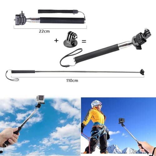 YEHOLDING 13 in 1 Accessories for Gopro,Action Camera Accessory Kit Compatible with GoPro Hero 13 12 11 10 9 8 Max 7 6 5 Black SJ4000 and Other Camera — view 5