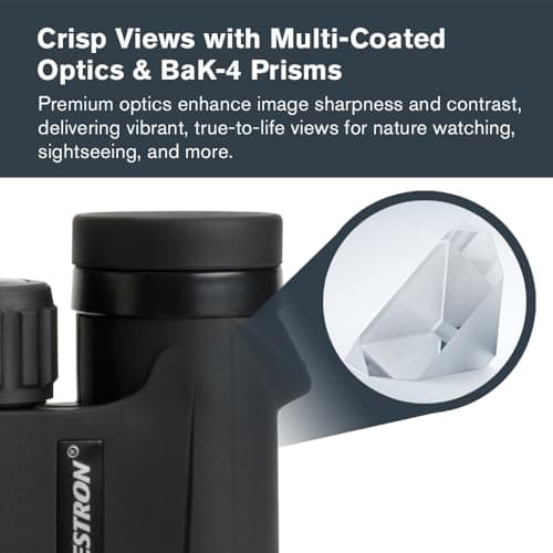 Celestron 71340 Outland X 8x25 Compact Roof Prism Binoculars, Black — view 4