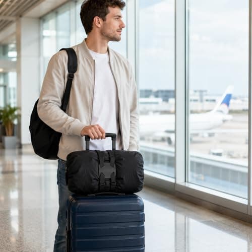 2-Pack Adjustable Luggage Straps, Suitcase Bag Bungee Belt for Travel — view 5