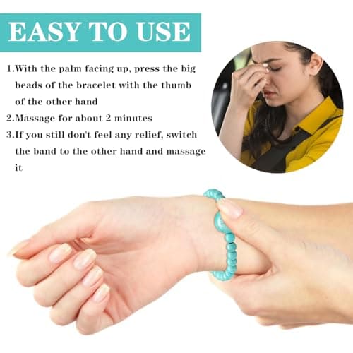 2Pcs Anti Nausea Wristbands,Motion Sickness Bands for Travel, Car and Sea — view 3