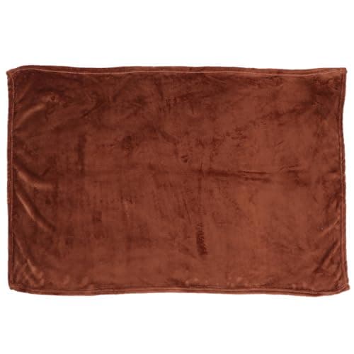 GATHINESS Warm Coral Fleece Throw Blanket for Travel and Shawl Use Coffee