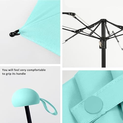 BAODINI Travel Mini Umbrella for Purse With Case Small Compact UV Sun Protection Sun Lightweight Tiny Pocket Umbrella for Women Kids and Men — view 5