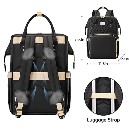 VSNOON Laptop Backpack for Women, 17.3 Inch Travel Backpack Wide Open — view 5
