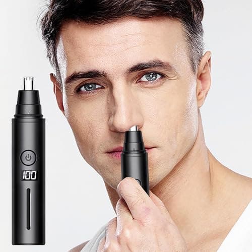 Xynovate Nose Hair Trimmer for Men and Women, Rechargeable USB Nose Trimmer, Dual Edge Blades, Easy to Clean, LED Light, Travel Size — view 3