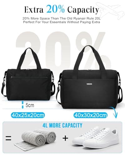 VSNOON Ryanair Cabin Bags 40x30x20 Underseat, 24L Travel Hand Luggage Bag — view 2