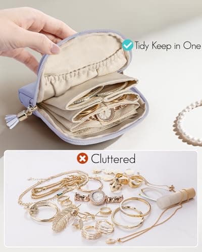 VLANDO Travel Jewellery Box, Portabel Jewellery Pouch, Travel Essential — view 4