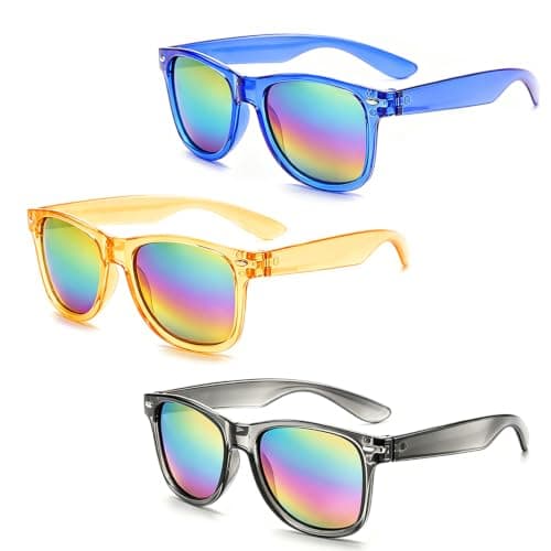 Gobiufy 3 Pair Kids Sunglasses Set Boys Sunglass Toddler Sunglasses
