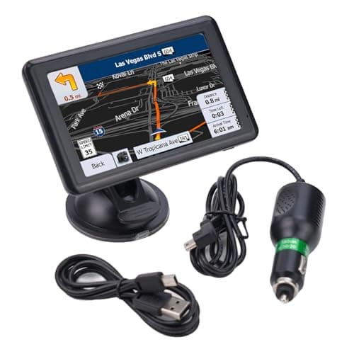 FACAIIO 5" Satellite Navigator for Vehicles, 4GB Storage, High