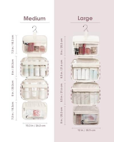 Narwey Checkered Hanging Travel Toiletry Bag for Women Toiletries Wash Bag — view 5
