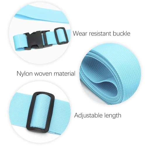 Luggage Straps for Suitcases Strap Suitcase Belts, Heavy duty Luggage Straps, Adjustable,Premium Accessory for Travel Bag Closure (Blue, 4pcs) — view 3