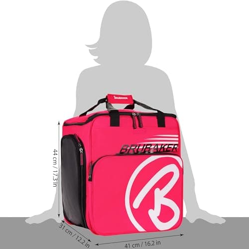 Brubaker Ski Boot Bag, Backpack, Super Champion, Pink White, Limited Edition — view 6