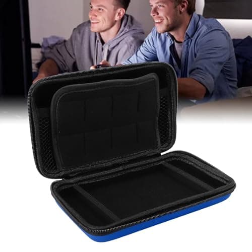 VBESTLIFE Protective Hard Shell Case for 3DS, for New 3DS XL, for New 2DS XL, Portable Travel Cover Pouch with 8 Game Card Slots & Inner Pocket (Blue) — view 5
