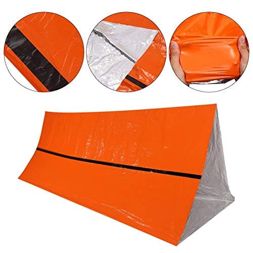 ZJchao Emergency Survival Tent for Outdoor Camping, Portable Aluminum Film Tent Sleep Sacks with High Performance for Adventure Travel and Hiking — view 3
