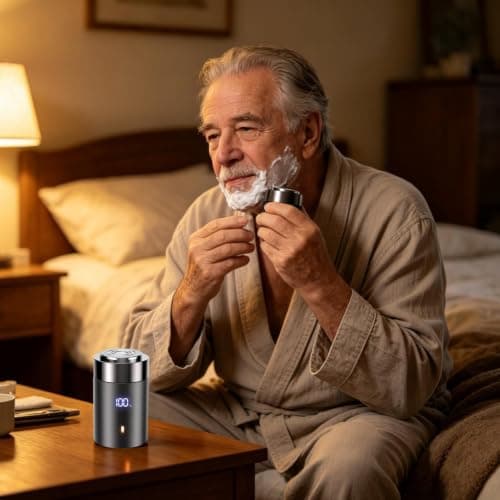 Small Electric Shaver Mens Electric Digital Display Trimmer — view 3