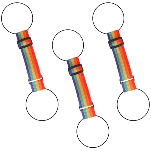 3 Pcs Colourful Luggage Connector Straps for Suitcases, Adjustable Elastic Luggage Straps with Buckle, Portable Travel Bag Strap for Backpack Purse Handle Attachment, Multicolour