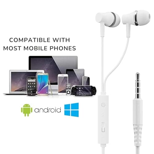 Hi-Res Extra Bass Earbuds Noise Isolating In-Ear Headphones Wired Earbuds with Microphone for iPhone, iPod, iPad, MP3, HUAWEI, Samsung, Lightweight Earphones with Volume Control 3.5mm Jack Headphones — view 4