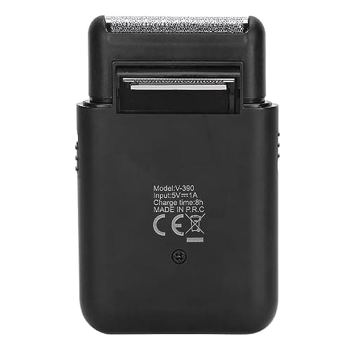 Generic Men's Electric Barber Straight Blade Barber Straight Blade Foil Shaver USB Charging Beard Trimmer, Lightweight and Durable, Black ABS Material — view 4