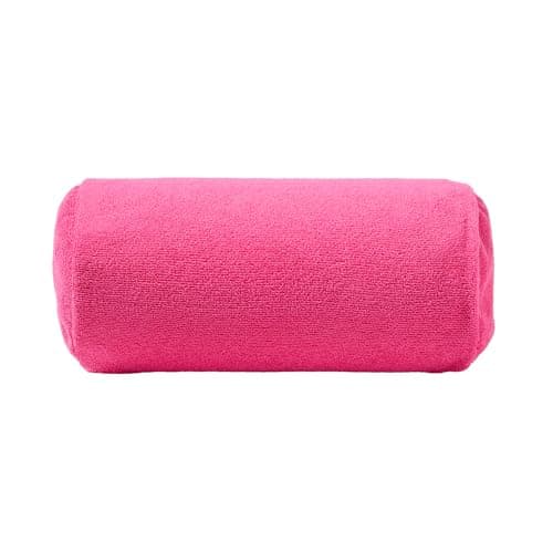 OHS Inflatable Pillow, Sun Lounger Cushion Lightweight Compact Bolster Cushion with Microfibre Cover Neck Roll Pillows for Head & Back Support Outdoor Cushions for Travel Beach Accessories, Hot Pink