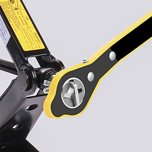 QISF Scissor Jack Ratchet Wrench | Labor-Saving | 360°Swivel Scissor Lift Speed Handle Wrench | Tire Wheel Jack Wrench with Universal Adapter for Travel/Truck/SUV — view 4