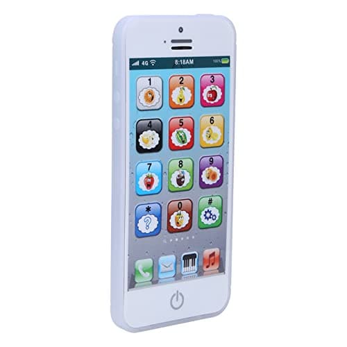 ASHATA Child English Learning Phone Toy for Early Development (White) — view 2