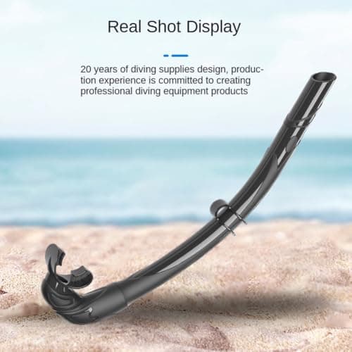 Tskcvy Soft Silicone Diving Snorkel, Portable and Foldable Design, Easy to Breathe, Suitable for Free Diving and Swimming,B — view 5