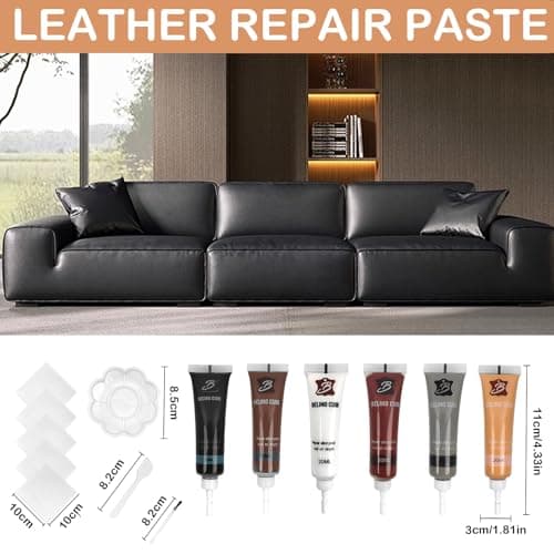 6Pieces Leather Repair Kit Vinyl Repair Kit Leather Filler Repair Patch — view 2