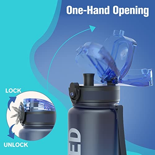 Sahara Sailor Water Bottle 1L, Leakproof Tritan Bottle with Time Marker — view 3
