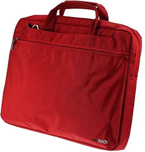 Navitech Red Sleek Premium Water Resistant Shock Absorbent Carry Bag Case Compatible With The HP EliteBook Folio 1020 G1 Bang & Olufsen Edition — view 4