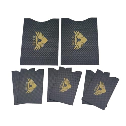 BRELIE RFID Blocking Sleeves- Credit Card/Passport, Contactless Security Protector, Protection from Cyber & Identity Theft, Credit Card x6 & Passport Sleeves x2 Each Pack — view 2
