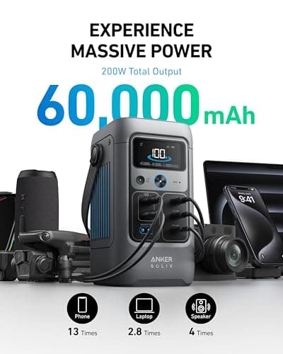 Anker SOLIX C200 DC, 192Wh 200W DC Power Bank, Portable Power Station — view 2